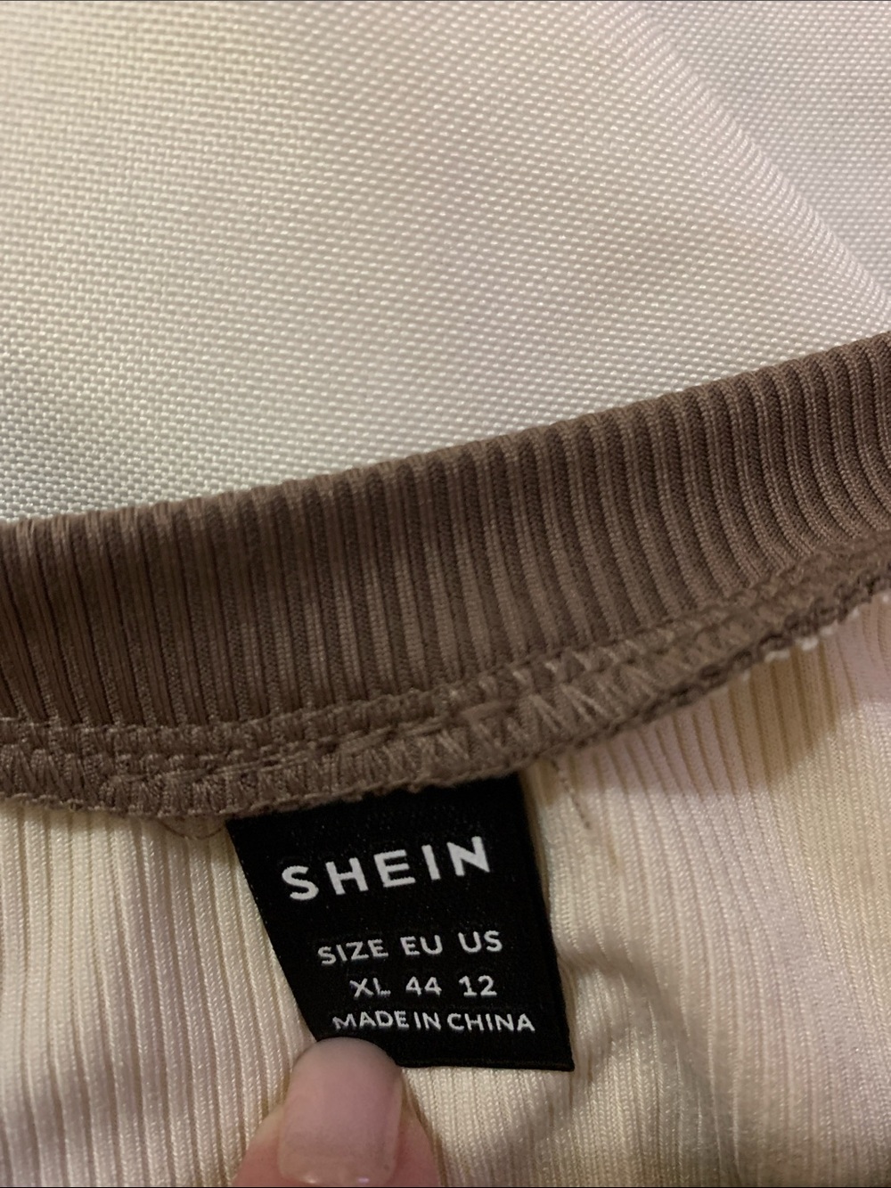 SHEIN Cream Crop Top with Brown Raglan Sleeves and Mushroom Print - Picture 2 of 7